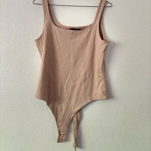 Banana Republic Tan Sleeveless Fitted Bodysuit